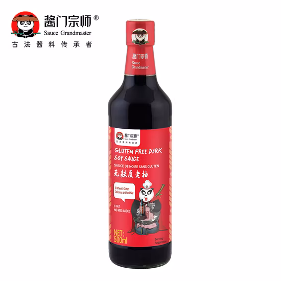 Sauce soja en gros, sauce soja noire sans gluten Grandmaster chinois 8L, sauce soja sans Msg Top Sale !