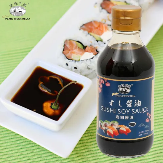 Sauce soja pour sushi OEM 200 ml adaptée aux plats japonais et aux sashimis