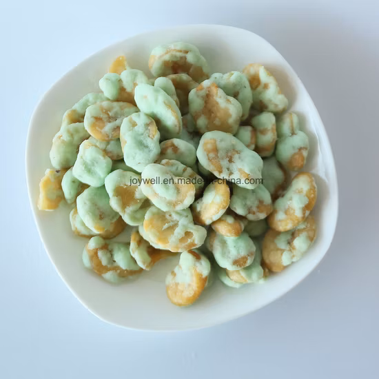 Prix ​​​​bon marché végétalien croustillant saveur de wasabi fèves enrobées fèves collations aliments